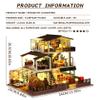 Spilay Dollhouse DIY Miniature Wooden Furniture Kit,Mini Handmade Big Castle Model,1:24 Scale Creative Doll House Toys for Adult Gift view 2