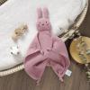 okdiy Organic Cotton Bunny Loveys for Babies,Newborn Baby Lovey Security Blanket,Lovies for Babies New Born Baby Unique Neutral Gifts Boys and Girls (Bunny-Baby Pink) view 3