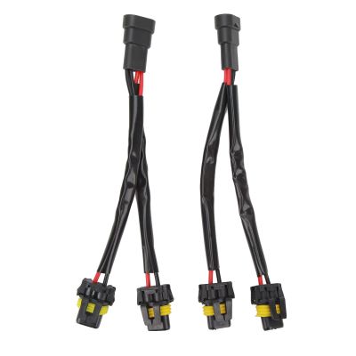 Tyenaza 2 Pcs Headlight 2 Way Splitter Wire, 9005 9006 Male to Female Headlight 2 Way Splitter Wires Headlamp Adapter Harness for Truck Pickup LED Wire Cable Plug