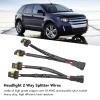 Tyenaza 2 Pcs Headlight 2 Way Splitter Wire, 9005 9006 Male to Female Headlight 2 Way Splitter Wires Headlamp Adapter Harness for Truck Pickup LED Wire Cable Plug view 3