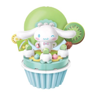Animal Character Figure Block Series Cupcake My Melody Cinnamon Roll Kuromi Pom Pom Puri (Cinnamoroll Fresh Kiwi)