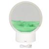 Tyenaza Moving Sand Art Picture, 3D Transparent Dynamic Sandscape Moving Sand Picture with LED Round Glass Flowing Sand, Creative Relaxing Desktop Art for Home Office Decor (Green) view 1