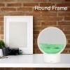 Tyenaza Moving Sand Art Picture, 3D Transparent Dynamic Sandscape Moving Sand Picture with LED Round Glass Flowing Sand, Creative Relaxing Desktop Art for Home Office Decor (Green) view 3