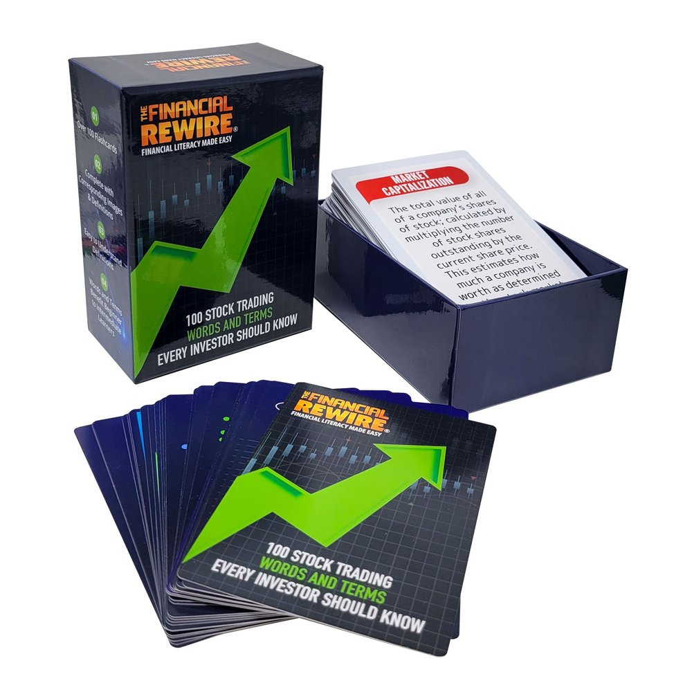 Stock Trading Essentials Flashcards 104 Cards to Learn Stock Market Terms, Investing Flash Cards for Beginners & Trading Basics | | Great Gift for New Investors, Students & Aspiring Traders