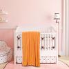 Reversible Unisex Baby & Toodler Throw Fleece Blanket for Crib/Stroller/Baby Bed (Orange) view 1