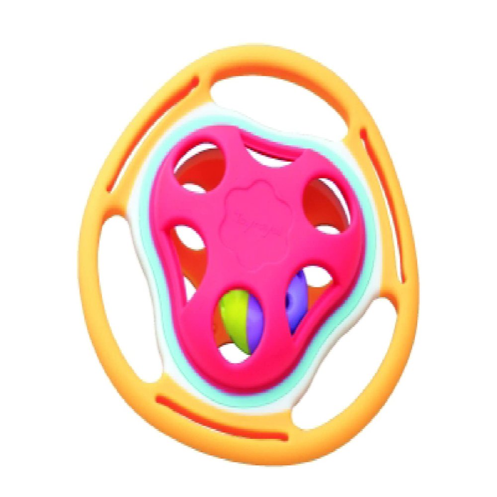 BaBeloved Bell Rattle Baby Teething Toys Multiple Sensory Montessori Baby Teether Toys Soft Food-Grade Teethers for Babies Rattling Teething Relief, Chew Toy for Babies 0-12 Months, BPA Free