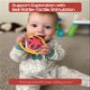 BaBeloved Bell Rattle Baby Teething Toys Multiple Sensory Montessori Baby Teether Toys Soft Food-Grade Teethers for Babies Rattling Teething Relief, Chew Toy for Babies 0-12 Months, BPA Free view 2