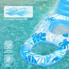 SLOOSH Pool Lounge Float Adult, Inflatable Pool Floats Lounger Raft Floaties Water Floating Recliner Chair with Cup Holders Foot Rest Swimming Floaty, Blue view 3