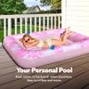 SLOOSH Inflatable Tanning Pool Lounger Float, 85" x 57" Extra Large Pool Floats Adult with Pillow, 4 in 1 Suntan Tub Raft Floatie,Sunbathing Bed Lounge for Water Blow Up Ball Pit, XL-Blushing Pink view 3
