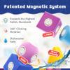 Blockaroo Magnetic Foam Bath Building Blocks - 50-Piece Trunk Set, Preschool Toys, Bathtub Toys, Sensory Toys, Engineering Toys for Kids 3-5 view 3