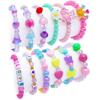 SIELEVIN 12 PCS Kids Bracelets for Girls Jewelry Little Girl Beaded Bracelets Flower Butterfly LOVE Letter Pink Princess Pretend Play Party Favor Easter Christmas Birthday Gift view 1