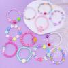 SIELEVIN 12 PCS Kids Bracelets for Girls Jewelry Little Girl Beaded Bracelets Flower Butterfly LOVE Letter Pink Princess Pretend Play Party Favor Easter Christmas Birthday Gift view 4