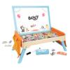 Bluey Art Creation Kids Art Station with 100 Magnets & Whiteboard Lid, Foldable Legs, Art Table for Kids, Storage Pockets view 1