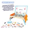 Bluey Art Creation Kids Art Station with 100 Magnets & Whiteboard Lid, Foldable Legs, Art Table for Kids, Storage Pockets view 3