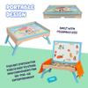 Bluey Art Creation Kids Art Station with 100 Magnets & Whiteboard Lid, Foldable Legs, Art Table for Kids, Storage Pockets view 4