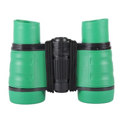 Milageto Kids Binoculars Portable 4x30 Jungle Binoculars Toy Lightweight for Camping Outdoor Activity, Green