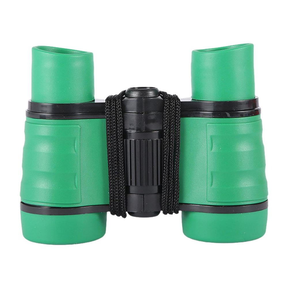 Milageto Kids Binoculars Portable 4x30 Jungle Binoculars Toy Lightweight for Camping Outdoor Activity, Green