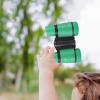 Milageto Kids Binoculars Portable 4x30 Jungle Binoculars Toy Lightweight for Camping Outdoor Activity, Green view 2