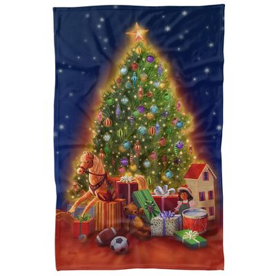 30"x40" Christmas Tree Gifts Soft Fleece Baby Blanket for Infant Toddler
