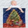30"x40" Christmas Tree Gifts Soft Fleece Baby Blanket for Infant Toddler view 2
