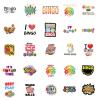 117Pcs Bingo Stickers Pack, Aesthetic Vinyl Waterproof Sticker Decals for Water Bottle,Laptop,Phone,Skateboard,Scrapbooking,Bumper Decor for Fans for Party Supply view 2