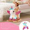 Glow Guards Light Up Musical Unicorn Baby Rocking Horse Set of 2 with Safety Belt White Unicorn Rocker Baby Rocking Chair Ride on Unicorn for Toddlers 1-3 view 3