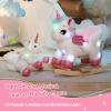 Glow Guards Light Up Musical Unicorn Baby Rocking Horse Set of 2 with Safety Belt White Unicorn Rocker Baby Rocking Chair Ride on Unicorn for Toddlers 1-3 view 4