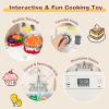 Costzon Kids Kitchen Playset, Wooden Little Chef Pretend Play Kitchen with Deluxe LED Lights, Ice Maker, Oven, Washing Machine, Play Phone, Toddler Kitchen Toy Set for Boys & Girls 3+ view 4