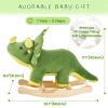 FUNLIO Dinosaur Baby Rocking Horse for Toddlers 1-3 Years, Mighty & Cute Green Plush Rocking Triceratops, Stuffed Ride-on Dinosaur Rocker, Easy to Assemble, CPC & CE Certified view 4