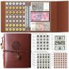 Ettonsun Coin Collection Book 386 Coin Pockets & 12 Currency Sleeves, Coin Collecting Album Holder for Collectors Money Collection Book Coin Display Storage Case Organizer for Coin Collection Supplies view 1