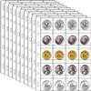 10 Sheets Coin Collection Pages, Coins Pocket Page with 200 Pockets, Coin Binder Inserts Sleeves with Standard 9 Hole for Coin Album. Storage Holder for Currency, Stamp and Other Supplies (20-Pocket) view 1