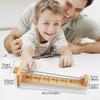 2 PCS Stick and Ball Game, Shoot The Moon Games Funny Interactive Tabletop Game Steel Ball Rolling Games, Endurance Balance Development Game Family Party Board Games Retro Toys for Teens Adults (Wood) view 2