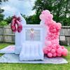 9ft White Inflatable House with Blower, Oxford Cloth Wedding Bounce House for Adults, Inflatable Trampoline with Slide & Ball Pitfor Kids (9FT) view 4