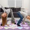 Hollowfly 2 Pcs Valentine Day Games for Kids Valentine Conversation Heart Party Bending and Twist Game with Bright Colors Conversation Hearts Game Mat Spinner for Valentine Day Party Classroom School view 4