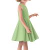 ZPINXIGN Kids Cute Clothes Cat Mushroom Dress for Girls 9-10 Summer Sleeveless Swing Dresses Kawaii Cat Outfits School Party Costume fot Toddler,Green view 3