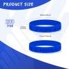 Bucherry 100 Pcs Child Abuse Awareness Colon Cancer Bracelets Bulk Blue Ribbon Awareness Bracelets Rubber Wristband Embossed Silicone Bracelet for Public Party Favors Girls Boys Child view 2