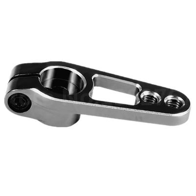 BrewJa 5Pieces Aluminum Alloy 25T Servo Horn Arms 31mm Compatible with 1/10 TRX4 Sakura D4 RC Cars Drift Crawler Universal Accessories Parts (Color : Titanium)
