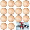 Shappy 15 Pcs Wood Swedish Stickhandling Balls 2 Inch Diameter Hardwood No Bounce Floorball Street Hockey Balls Hockey Accessories Training Equipment for Floor Dribbling Skills Dekes Handling Drills view 1