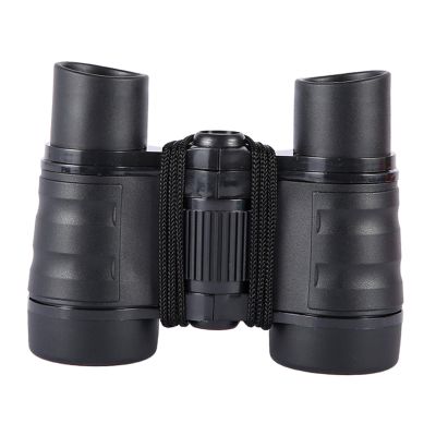 Menolana Kids Binoculars Toy Children Magnification Toy 4x30 with Neck Lanyard Jungle Binoculars Toy for Camping Hunting Sports Hiking, Black
