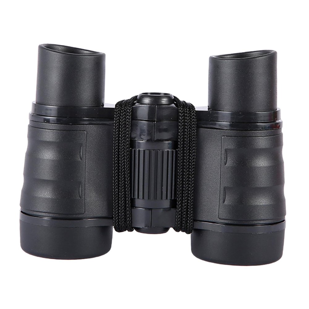 Menolana Kids Binoculars Toy Children Magnification Toy 4x30 with Neck Lanyard Jungle Binoculars Toy for Camping Hunting Sports Hiking, Black