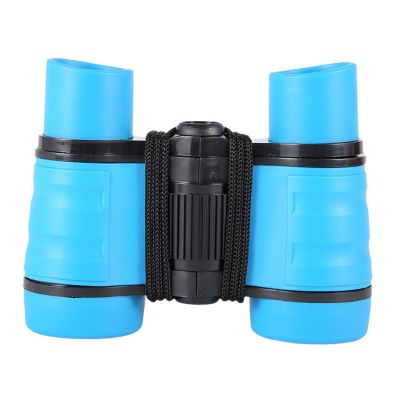 Menolana Kids Binoculars Toy Children Magnification Toy 4x30 with Neck Lanyard Jungle Binoculars Toy for Camping Hunting Sports Hiking, Blue