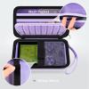 Againmore Hard Case Compatible with Analogue Pocket Handheld Game Console, Portable Mini Game Player Storage Bag for Video Games Cards, Charging Cable and Accessories (Box Only)-Purple view 3