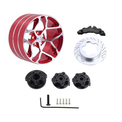 JOYSOG Metal Transmitter Hand Wheel for Flysky Noble NB4 X6 X4 MT44 4PX 7PX RC4GS RC6GS W Fly X9 RC Transmitter Steering Wheel Trigger Update Parts (red)