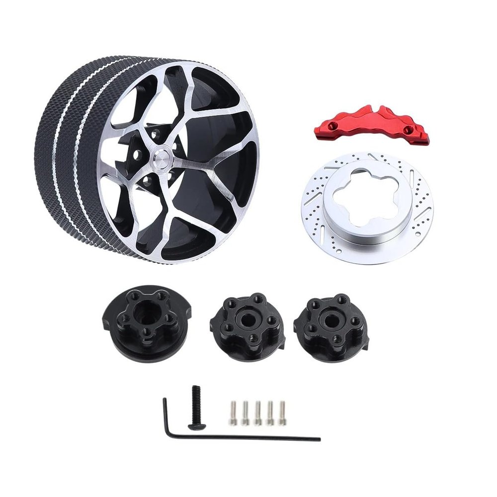JOYSOG Metal Transmitter Hand Wheel for Flysky Noble NB4 X6 X4 MT44 4PX 7PX RC4GS RC6GS W Fly X9 RC Transmitter Steering Wheel Trigger Update Parts (Black)