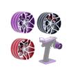 JOYSOG Metal Transmitter Hand Wheel for Flysky Noble NB4 X6 X4 MT44 4PX 7PX RC4GS RC6GS W Fly X9 RC Transmitter Steering Wheel Trigger Update Parts (Black) view 2