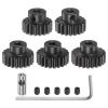 uxcell M1 Mod1 Pinion Gear Set 5mm Shaft 18T 19T 20T 21T 22T Motor Gears Hardened Steel Pinion Gear with 3.17mm Coupler for RC Car (5pcs) view 1