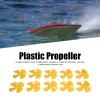 10Pcs 100mm 4 Blades Propeller ABS 100mm Power Plant Driveline Systems Propellers with 2mm Hole DIY Boat Propellers (Yellow) view 3