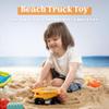 Sloosh Beach Sand Toys Set - Dump Truck Car Toy with Sand Molds for Toddlers Outdoor Play, Collapsible Foldable Buckets Mesh Bag Shovels Castle Animal Mold Sets, Kids Ages Sandbox Toys (Animals) view 2