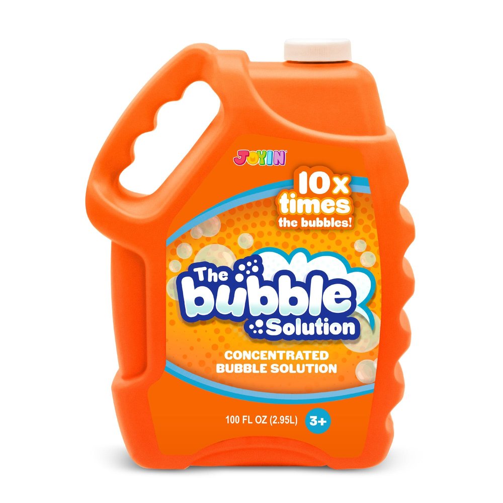 JOYIN 100 Oz Concentrated Bubble Solution (up to 8 Gallon) for Large Party in Summer Celebrations, Party Favor, Bubble Summer Toy, Classroom Prizes, Easter (Orange)