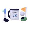 4 Piece Plush My First Golf Play Set with Sensory Toys for Baby, Blue Stripe, 9 inch view 2